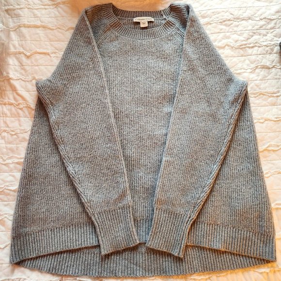Coldwater Creek bulky light blue/grey sweater, size L - Picture 1 of 5